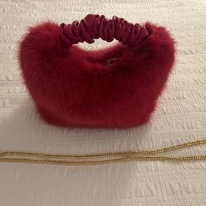 Fur mini bag (Fuchsia)